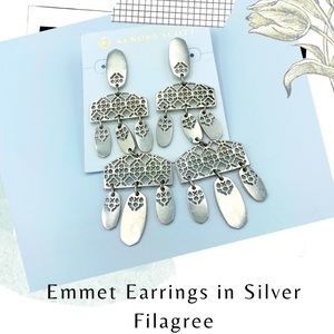Kendra Scott Emmet Silver Statement Earrings